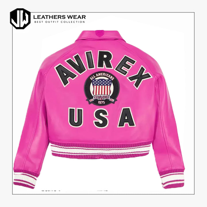 Women's Avirex Pink Bomber Jacket