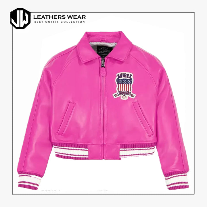Women's Avirex Pink Bomber Jacket