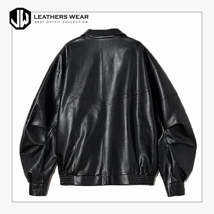 Womens Oversized Leather Jacket