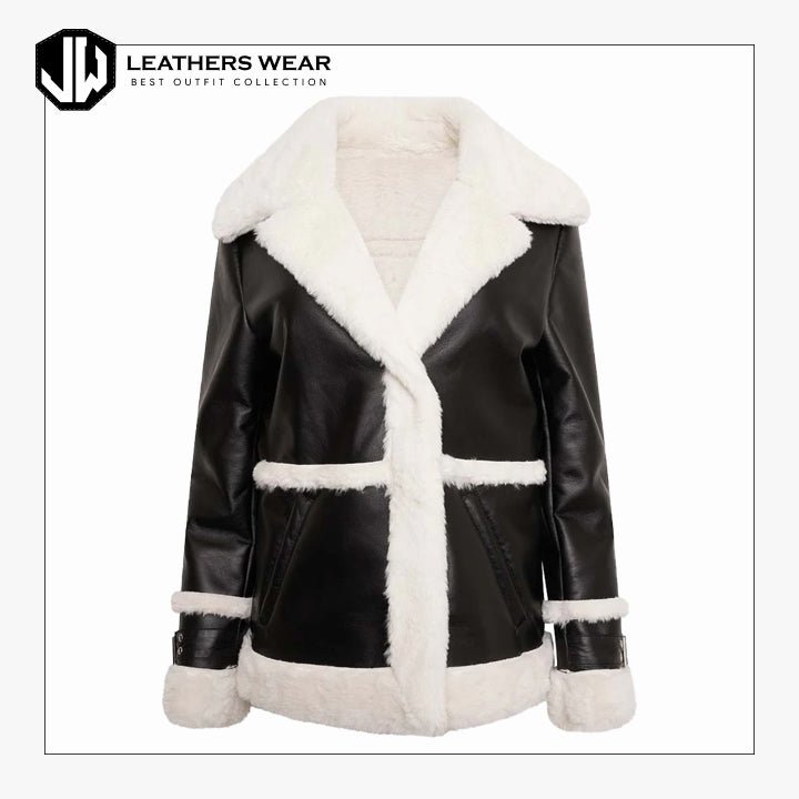 Womens Shearling Coat Leathers Wear