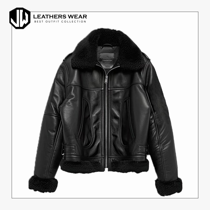 Women's Shearling Lined Leather Jacket