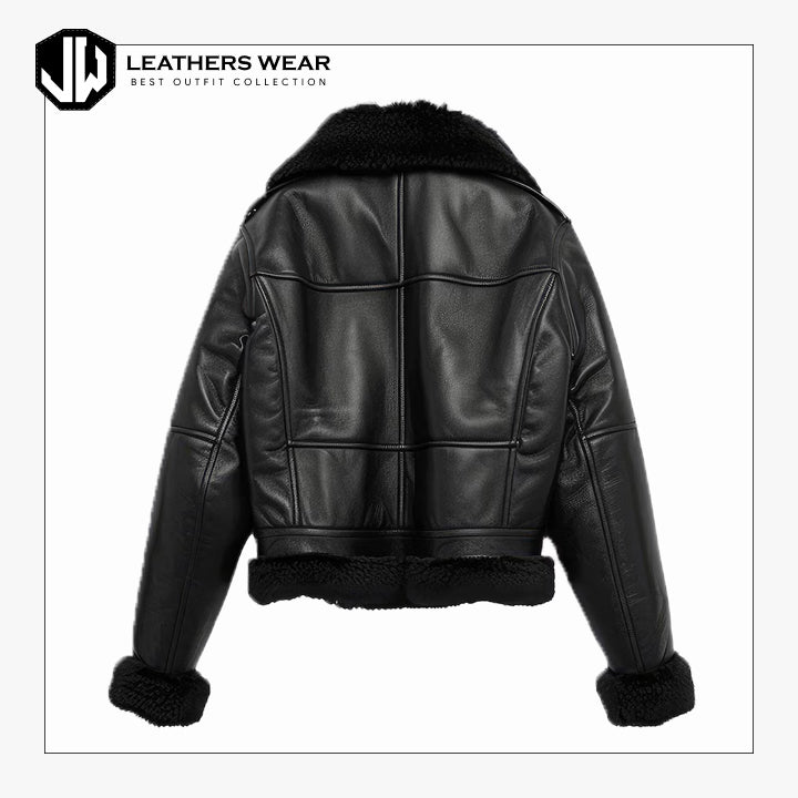 Women's Shearling Lined Leather Jacket