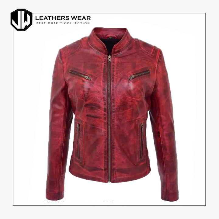 Women's Vintage Motorcycle Jacket