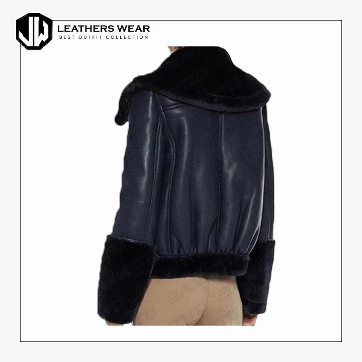 Womens Aviator Jacket Black
