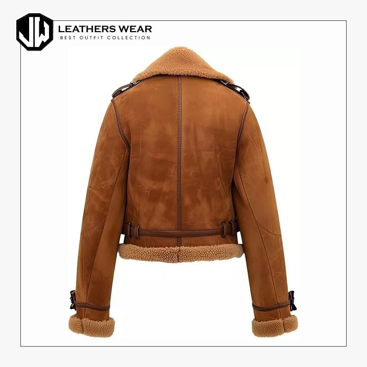 Womens Brown RAF B3 Bomber Jacket