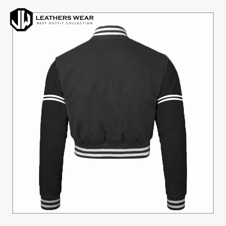 Womens Cropped Varsity Jacket