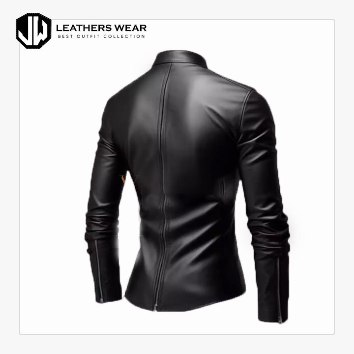 Womens Faux Leather Shirt