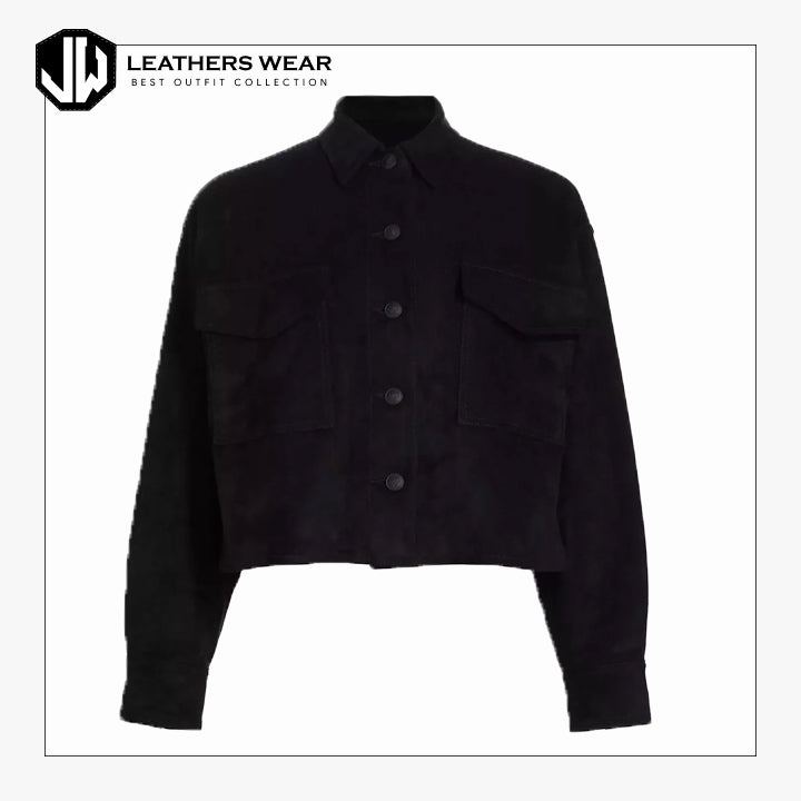 Womens Faux Suede Shirt