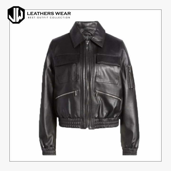 Womens Genuine Real Motorcycle Leather Jacket