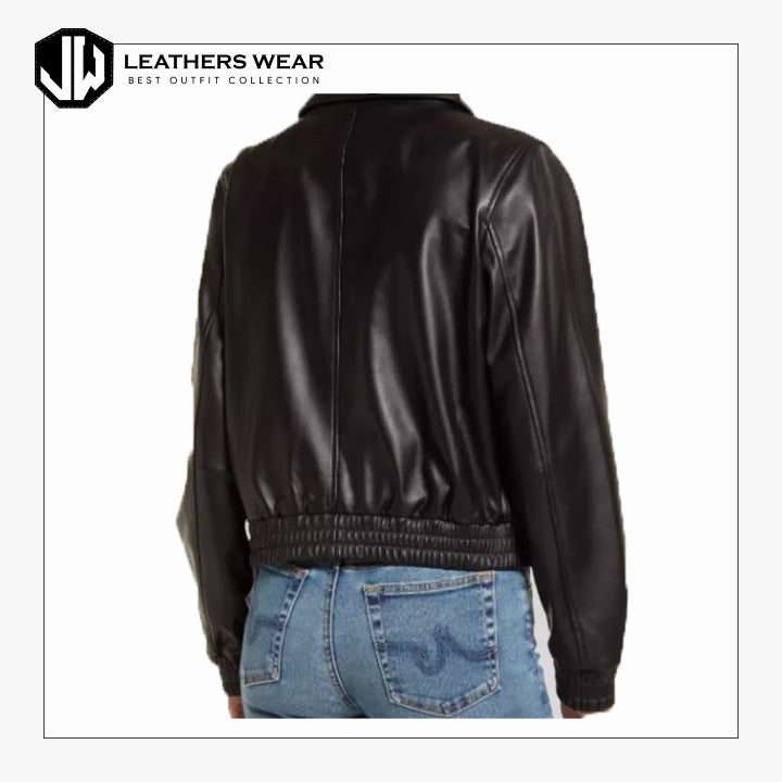 Womens Genuine Real Motorcycle Leather Jacket