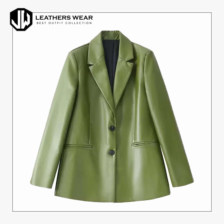 Womens Leather Blazer Leathers Wear
