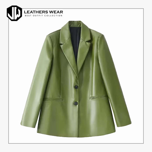 Womens Leather Blazer Leathers Wear