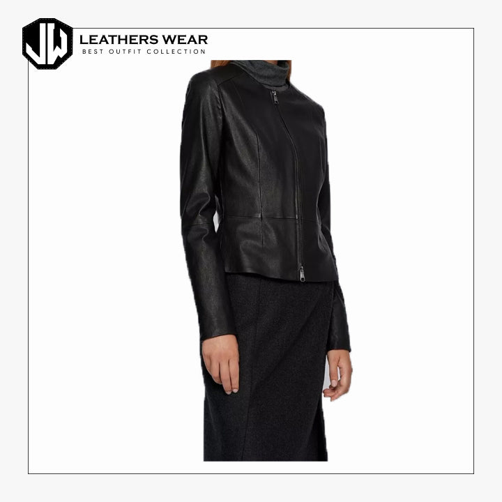 Womens Real Slim Fit Leather Jacket