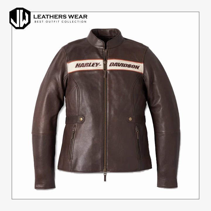 Womens harley Leather Riding Jacket