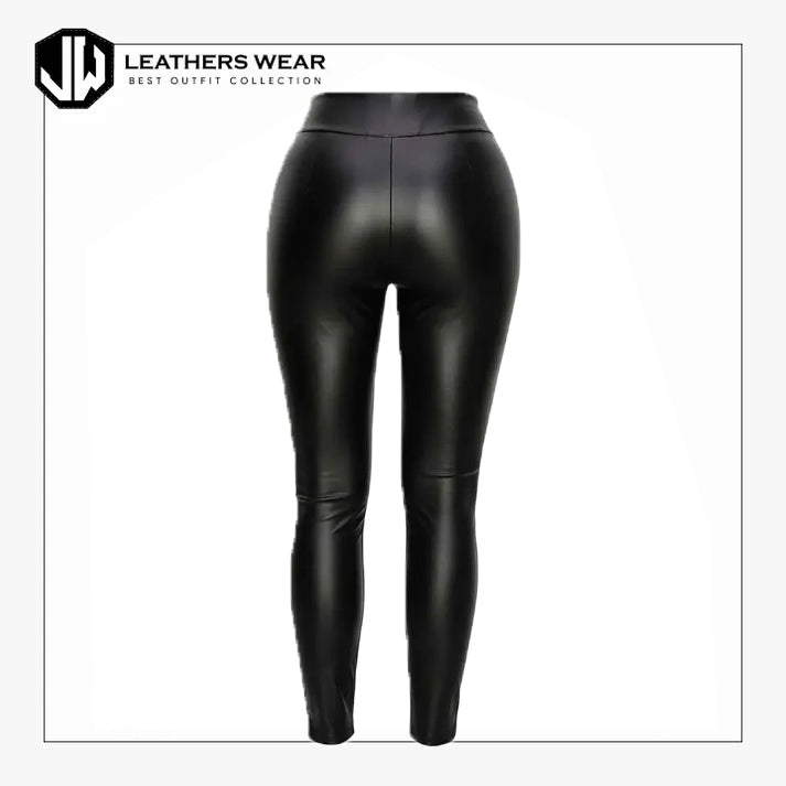 Black Vegan Leather Pants