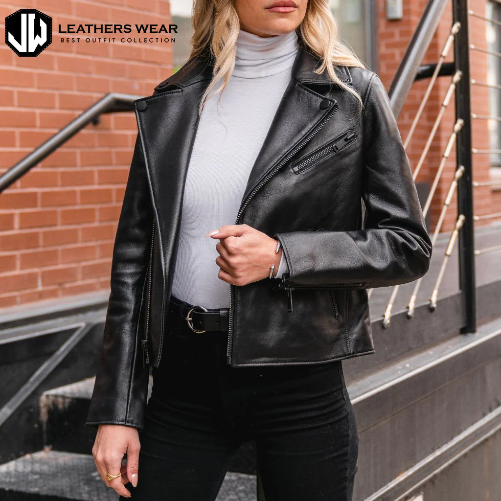 How to Pair Womens Leather Biker Jackets with Party Outfits
