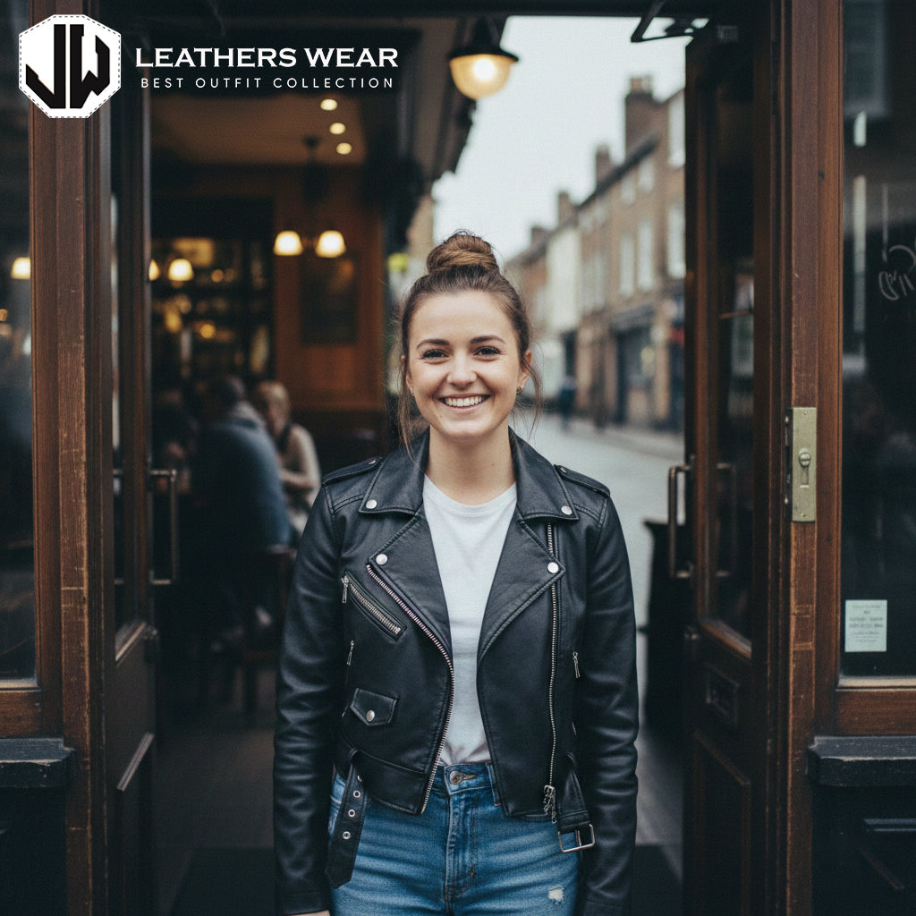 How to Style a Cropped Leather Jacket for Snow