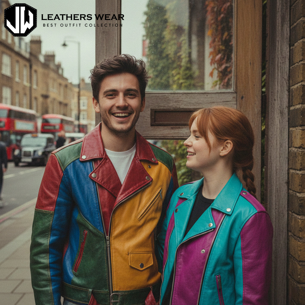 How to Wear Colored Leather Jackets This Winter