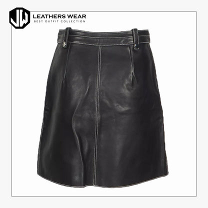 100% Leather Mini Skirt