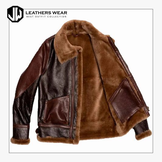 B3LeatherBomberJacketSheepskin