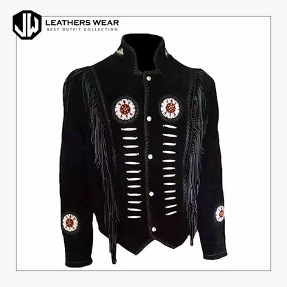 Beaded Native American Leather Jacket