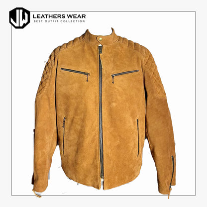 Biker Jacket Men Suede