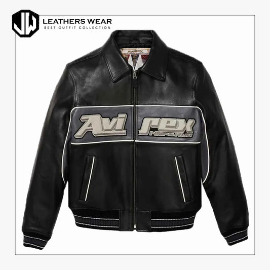 Black American Flight Leather Jacket