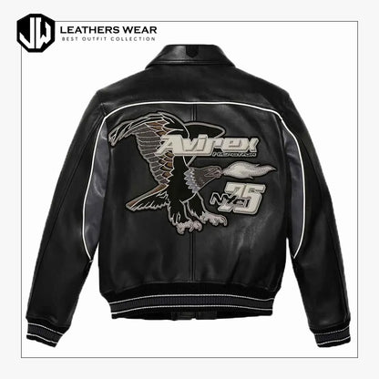 Black American Flight Leather Jacket