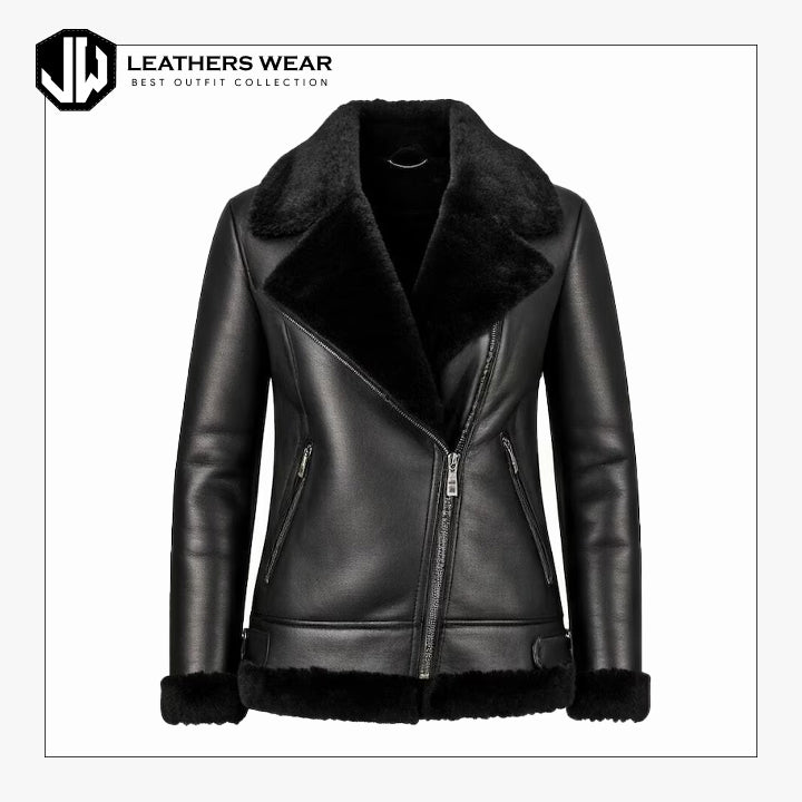 Black Aviator Jacket Womens