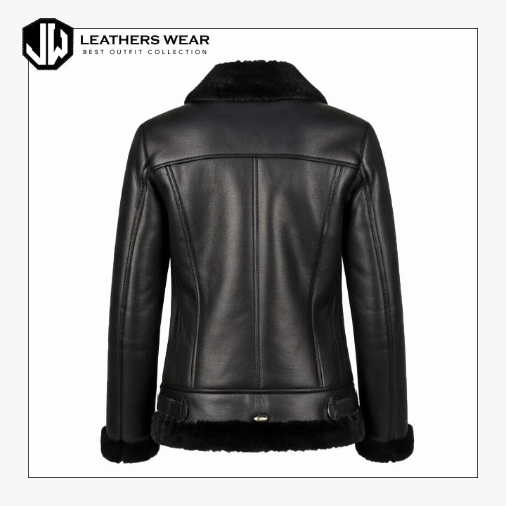 Black Aviator Jacket Womens