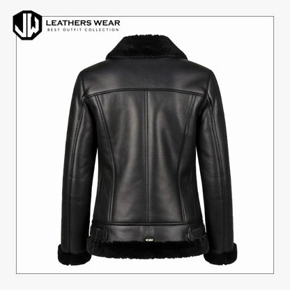 Black Aviator Jacket Womens