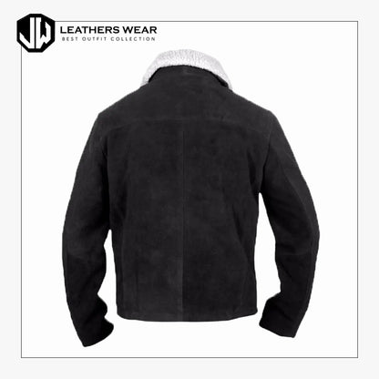 Black Biker Suede Jacket