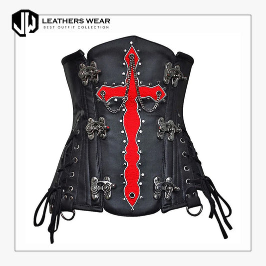 Black Leather Corset Leathers Wear