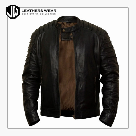 BlackLeatherJacketFashionMen