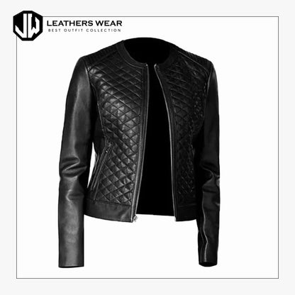 Black Leather Jacket Womens Motorcycle