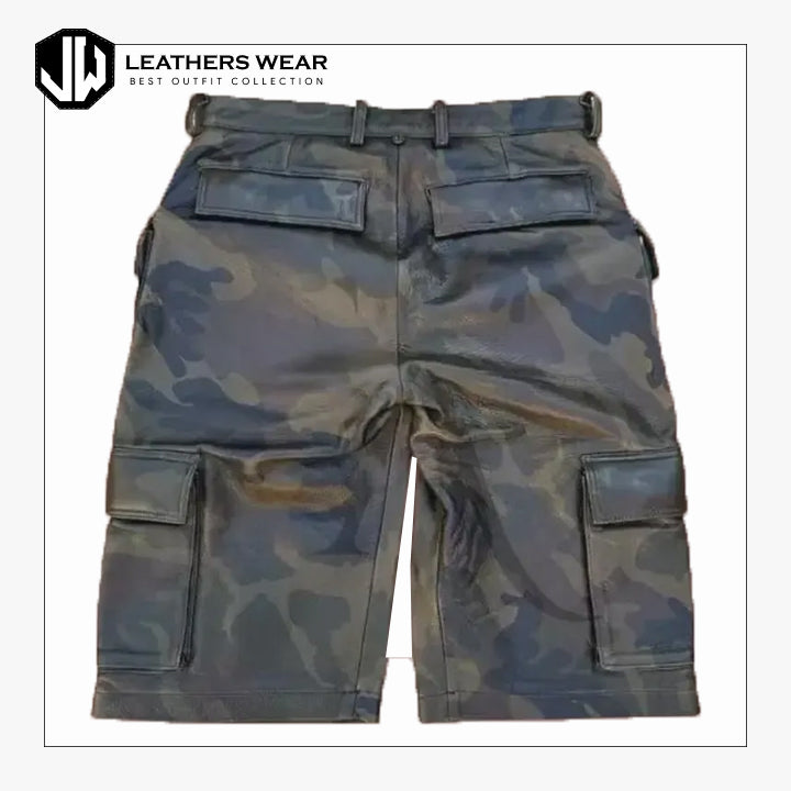 Black Leather Look Shorts