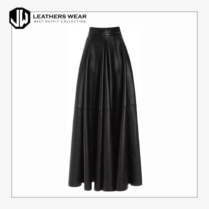 Black Leather Look Skirt