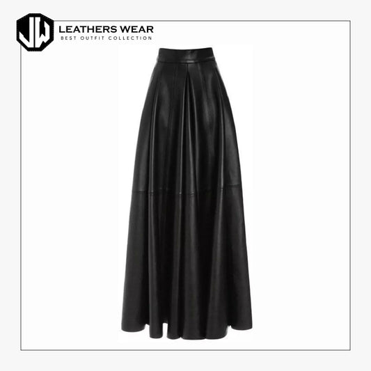 Black Leather Look Skirt