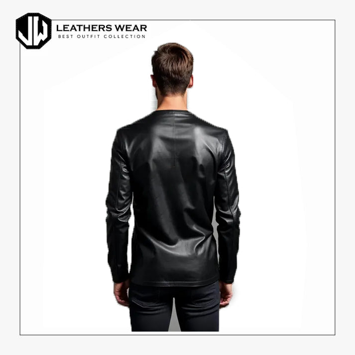 Black Leather Overshirt
