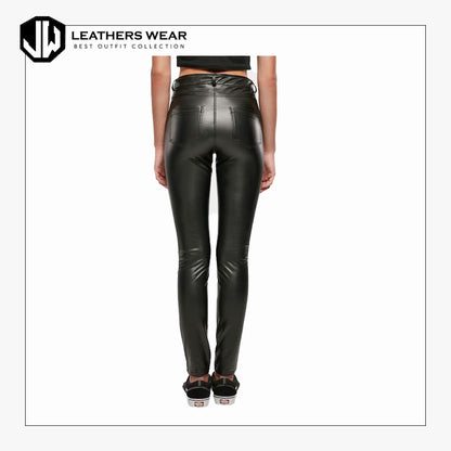 Black Leather Pants Womens