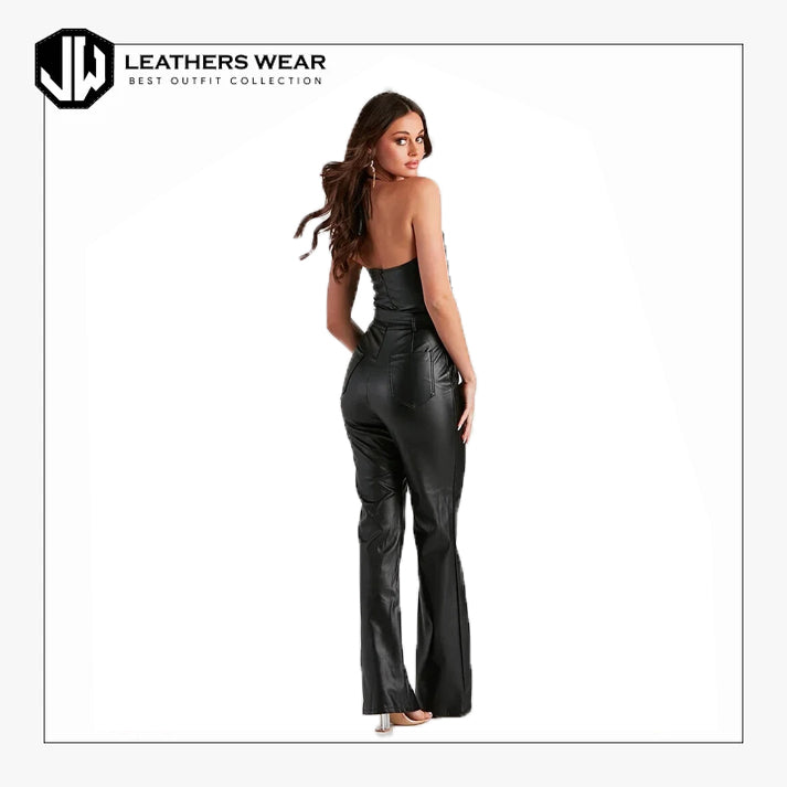 Black Leather Romper