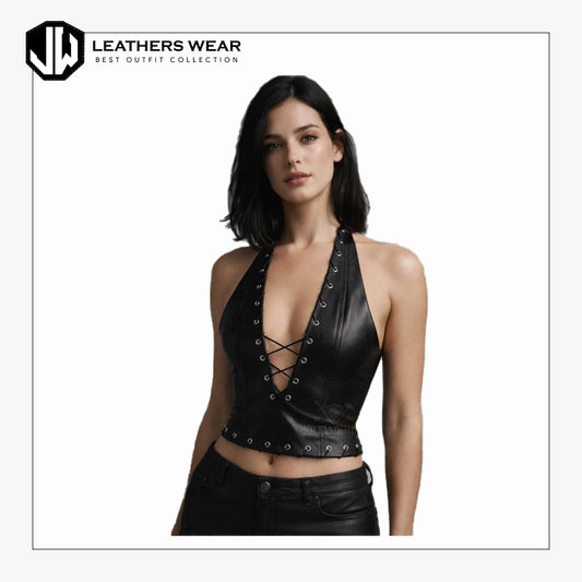Black Leather Shirt Womens