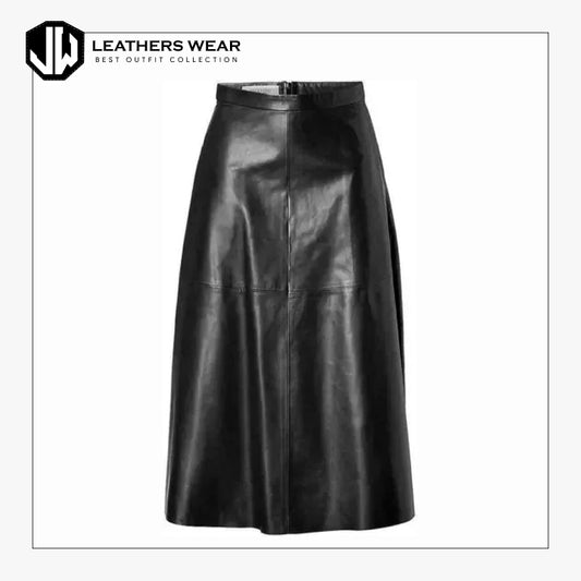 Black Line Knee Length Soft Skirt