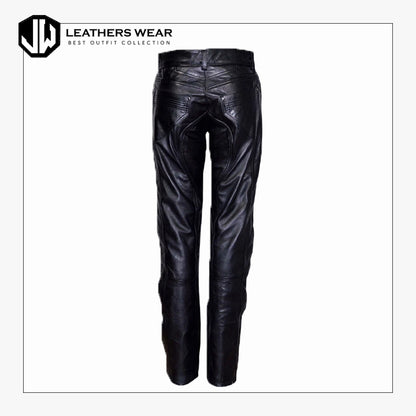 Black Mens Leather Pants