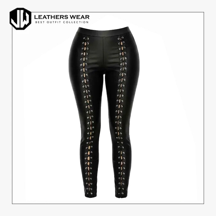 Black Vegan Leather Pants