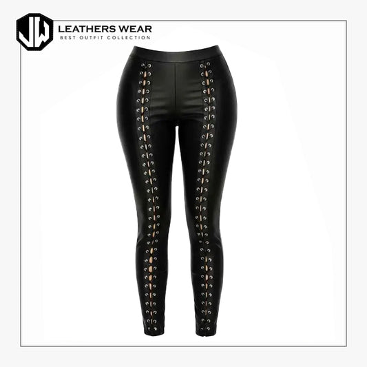 Black Vegan Leather Pants