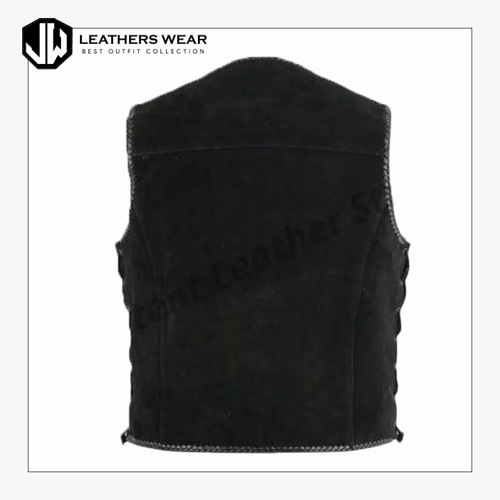 Black Shearling Vest