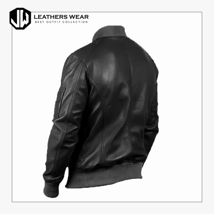 Bomber Men Leather Jacket