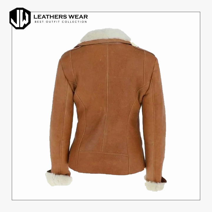 Brown Aviator Leather Jacket