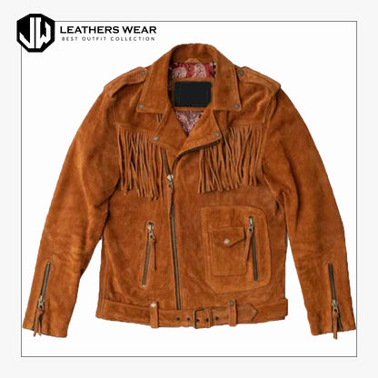 Brown Leather Cowboy Jacket